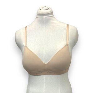 Victorias Secret Pink Wireless Lightly Lined Padded Bra Beige Size 32B